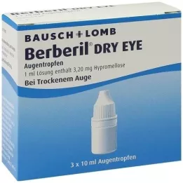 BERBERIL Kapljice za suho oko, 3X10 ml