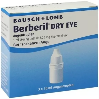BERBERIL Kapljice za suho oko, 3X10 ml