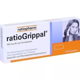 RATIOGRIPPAL 200 mg/30 mg filmsko obložene tablete, 10 kosov