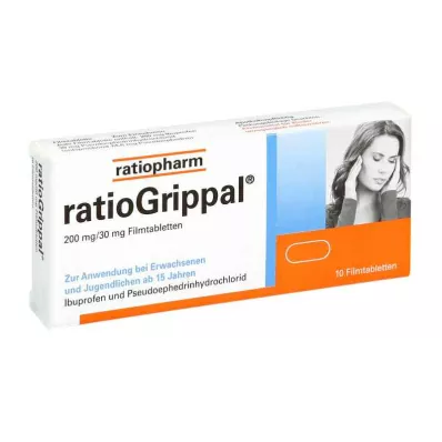 RATIOGRIPPAL 200 mg/30 mg filmsko obložene tablete, 10 kosov
