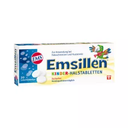 EMSILLEN Otroške tablete za grlo vanilija, 20 kosov