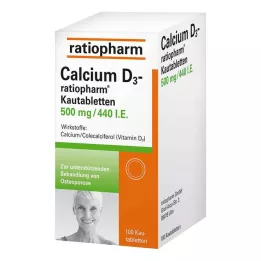 CALCIUM D3-ratiopharm žvečljive tablete, 100 kapsul
