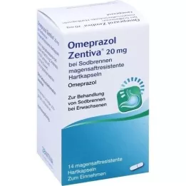 OMEPRAZOL Zentiva 20 mg za zgago, 14 kosov