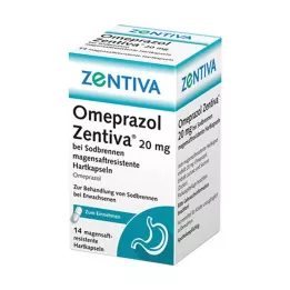 OMEPRAZOL Zentiva 20 mg za zgago, 14 kosov