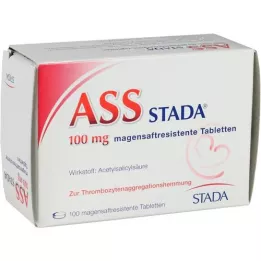 ASS STADA 100 mg enterično obložene tablete, 100 kosov