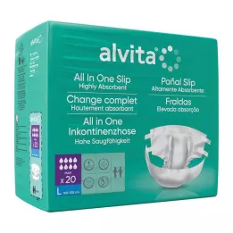 ALVITA All-in-one hlače za inkontinenco maxi large night, 20 kosov