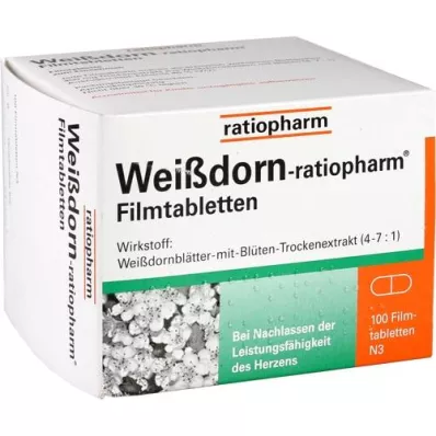 WEISSDORN-RATIOPHARM Filmsko obložene tablete, 100 kosov