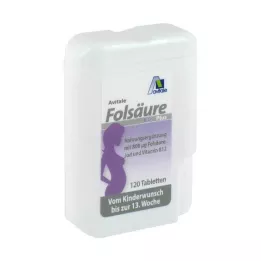 FOLSÄURE 800 Plus B12+jod tablete, 120 kapsul
