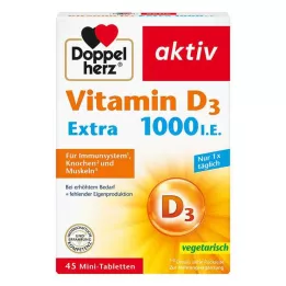 DOPPELHERZ Vitamin D3 1000 I.U. EXTRA Tablete, 45 kosov