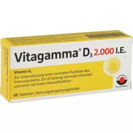 VITAGAMMA D3 2.000 I.U. Vitamin D3 NEM Tablete, 50 kosov