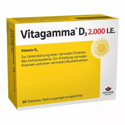 Vitagamma D3 2.000 IE vitamin D3 NEM tablete, 50 kom
