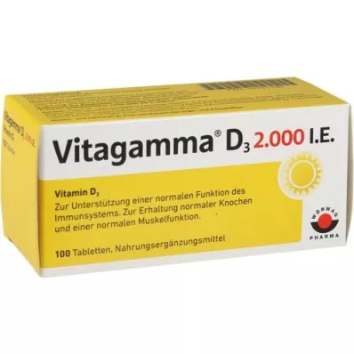 VITAGAMMA D3 2.000 I.U. Vitamin D3 NEM Tablete, 100 kosov