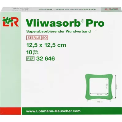 VLIWASORB Pro superabsorb.comp.sterile 12,5x12,5 cm, 10 kosov