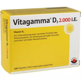 VITAGAMMA D3 2.000 I.U. Vitamin D3 NEM Tablete, 200 kosov