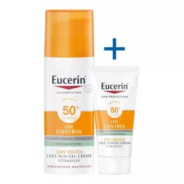 EUCERIN Gel-krema za sončenje Oil Contr.Anti-Gl.Eff.SPF50+, 50 ml