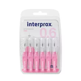 INTERPROX nano roza medzobna ščetka blister, 6 kosov