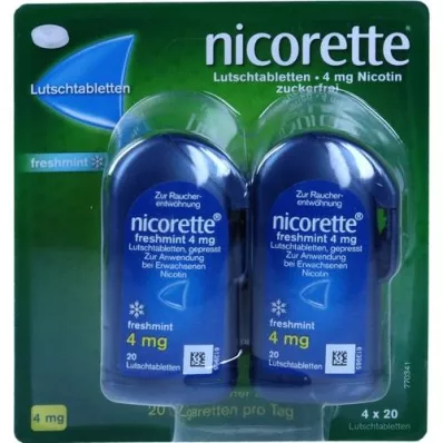 NICORETTE sveža meta 4 mg stisnjene pastile, 80 kosov