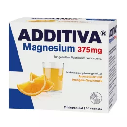 ADDITIVA Magnezij 375 mg vrečke pomaranča, 20 kosov