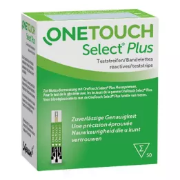 ONE TOUCH Testni trakovi za glukozo v krvi Select Plus, 50 kosov