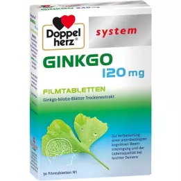 DOPPELHERZ Ginkgo 120 mg sistemske filmsko obložene tablete, 30 kosov