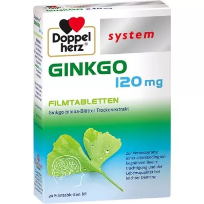 DOPPELHERZ Ginkgo 120 mg sistemske filmsko obložene tablete, 30 kosov