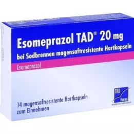 ESOMEPRAZOL TAD 20 mg za zgago msr.hard kapsule, 14 kosov