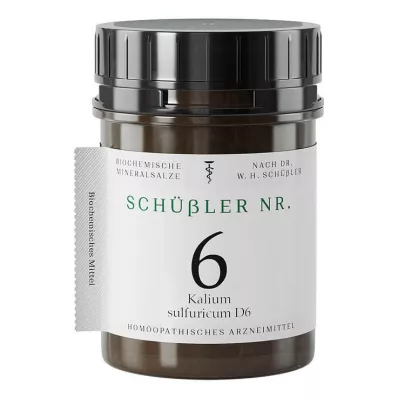 Schüssler No.6 Kalium sulfuricum D 6 tablet, 1000 kos Schüssler No.6 Kalium sulfuricum D 6 tablet, 1000 kos
