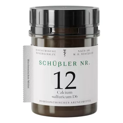 Schüssler No.12 Calcium sulfuricum D 6 tablet, 400 kos Schüssler No.12 Calcium sulfuricum D 6 tablet, 400 kos