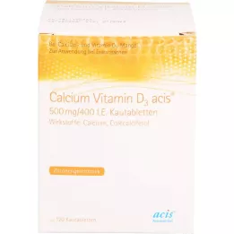 CALCIUM VITAMIN D3 acis 500 mg/400 I.U. žvečljive tablete, 120 kosov