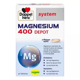 DOPPELHERZ Magnezij 400 Depot sistemske tablete, 30 kapsul