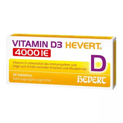 VITAMIN D3 HEVERT 4.000 I.U. tablet, 30 kosov