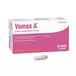 VOMEX A pediatrične svečke 40 mg, 5 kosov