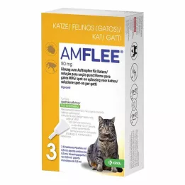 AMFLEE 50 mg spot-on raztopina za mačke, 3 kosi