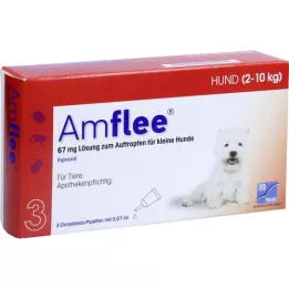 AMFLEE 67 mg raztopina spot-on za male pse 2-10 kg, 3 kosi