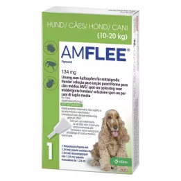 AMFLEE 134 mg spot-on raztopina za srednje velike pse 10-20 kg, 3 kosi