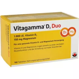 VITAGAMMA D3 Duo 1.000 I.E Vit.D3 150mg Magnes.NEM, 100 kosov