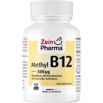 VITAMIN B12 500 μg metilkobalamin pastilke, 60 kapsul