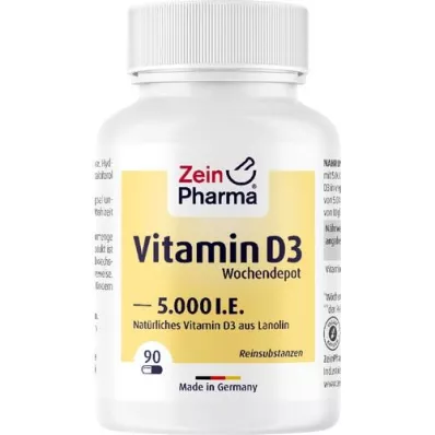 VITAMIN D3 5.000 I.U. tedenske depotne kapsule, 90 kosov