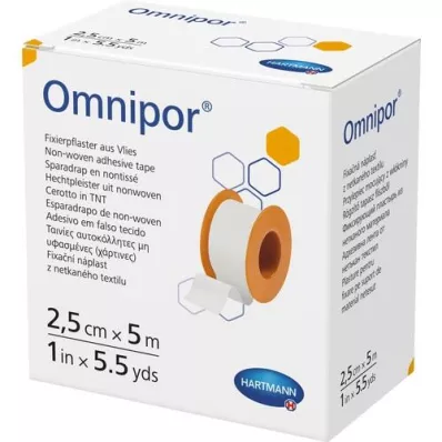 OMNIPOR Fiksacijski mavec 2,5 cmx5 m, 1 kos