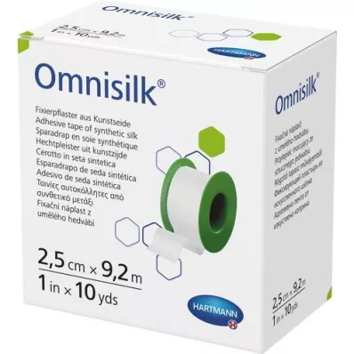 OMNISILK Fiksacijski mavec umetna svila 2,5 cmx9,2 m, 1 kos