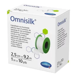 OMNISILK Fiksacijski mavec umetna svila 2,5 cmx9,2 m, 1 kos