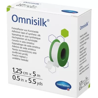 OMNISILK Fiksacijski mavec umetna svila 1,25 cmx5 m, 1 kos