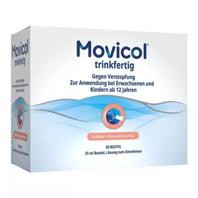 MOVICOL za pitje pripravljena 25 ml vrečkica s peroralno raztopino, 30 kosov