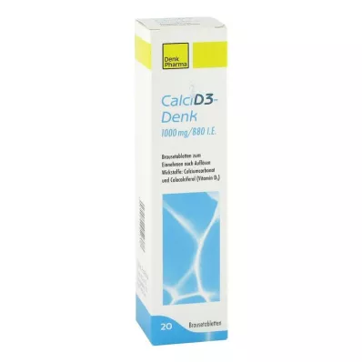 Calci D3-Denk 1000 mg / 880 i.e. šumeče tablete, 20 kos Calci D3-Denk 1000 mg / 880 i.e. šumeče tablete, 20 kos