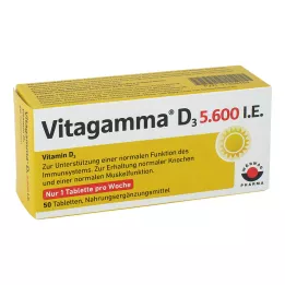 VITAGAMMA D3 5.600 I.U. Vitamin D3 NEM Tablete, 50 kosov