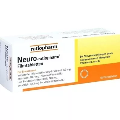 NEURO-RATIOPHARM Filmsko obložene tablete, 50 kosov