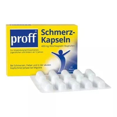 Proff kapsule proti bolečinam 400 mg, 20 kosov Proff kapsule proti bolečinam 400 mg, 20 kosov