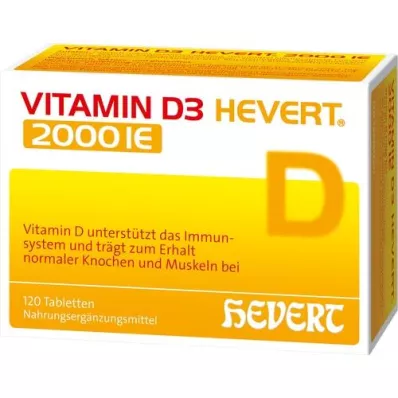 VITAMIN D3 HEVERT 2.000 I.U. tablet, 120 kosov