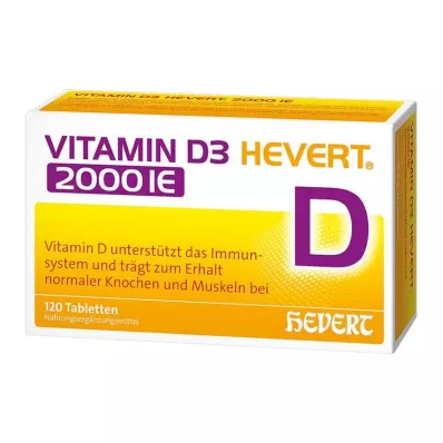Vitamin D3 Hevert 2.000 IE tablete, 120 kos