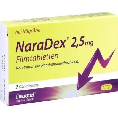 NARADEX 2,5 mg filmsko obložene tablete, 2 kosa